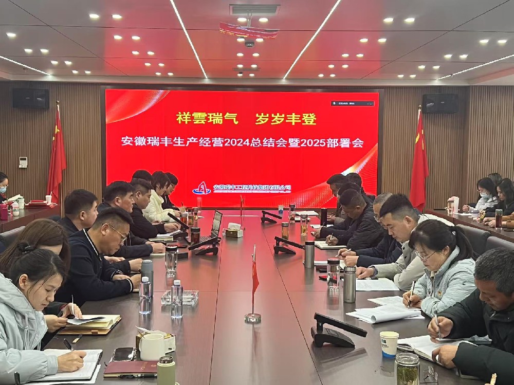安徽瑞豐召開生產(chǎn)經(jīng)營2024總結(jié)會暨2025部署會